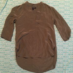 Banana Republic 100% silk high-low tunic blouse
